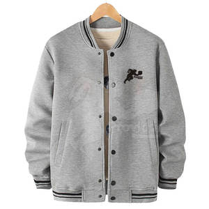 2025 vente en gros hommes Letterman Varsity vestes patchs de broderie personnalisés col montant 100% laine respirant écologique - Product Image 4