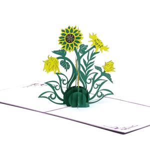 Tarjeta de Felicitación 3D Pop-Up con Diseño de Girasol, Tarjeta de Felicitación 3D Pop-Up 2026, Tarjetas de Felicitación Hechas a Mano, Colección de Flores, Tarjetas de Felicitación 3D - Product Image 2