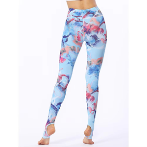 Pantalones de Yoga de cintura alta para mujer, mallas deportivas transpirables con estampado de sublimación personalizado, ropa deportiva al por mayor - Product Image 5