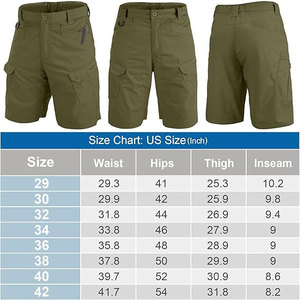 Pantalones cortos elásticos para hombre, pantalones cortos cargo para exteriores, de secado rápido, transpirables y duraderos, pantalones cortos tácticos para hombre - Product Image 3