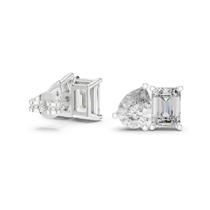 Pendientes de Diamantes de Laboratorio de 4 Quilates para Mujer, Claridad VVS-VS EF, Oro de 18 Quilates, 14 Quilates, 10 Quilates y Plata 925, Oro Rosa, Amarillo y Blanco - Product Image 5