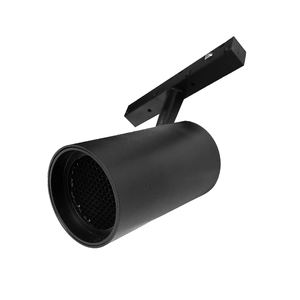 Système d'éclairage sur rail LED noir 12W moderne diffuseur magnétique corps en aluminium COB 48V DC Installation facile pour bureau maison sur support - Product Image 2