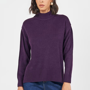 Pull pour femmes avec col rond simple Pull en laine classique pour femmes Pull tendance doux et chaud pour femmes - Product Image 3