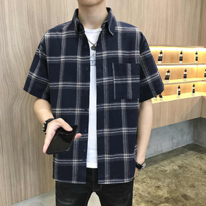 Camisas de vestir de algodón para hombre, camisa formal elástica sin arrugas de manga corta sólida, camisas informales de negocios con botones - Product Image 2