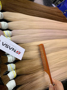 Extensions de cheveux humains vierges en gros, 100g, haute qualité, blond naturel, lisses, super double trame, pointes de cheveux - Product Image 2