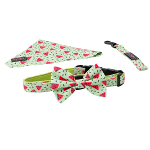 Comfort fit dog harness bundle featuring breathable mesh harness collar leash bow tie bandana and matching waste holder - Product Image 3