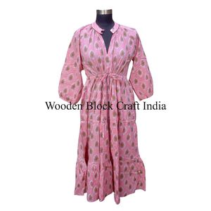 Vestido Floral de Longitud Media Blooming Beauty Himanshi, Vestido con Estampado Floral Himanshi con Mangas Abullonadas para Uso Casual - Product Image 2