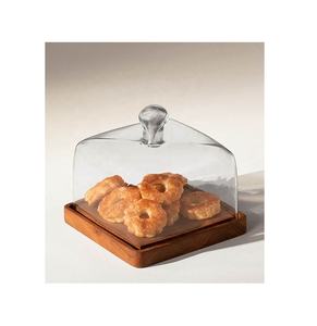 ผู้ค้าส่งเครื่องมือเค้กอลูมิเนียมอัลลอยยืนเค้กบ้านและตกแต่งยืนเค้กไม้มะม่วงสแควร์พร้อมฝาปิด - Product Image 1