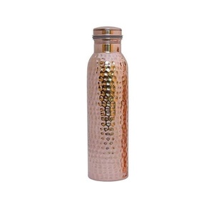 <b>Huge</b> Demand Sale Metal Custom Logos Leak-Proof Travel-Friendly Wide Mouth Vessel Ayurvedic Pure Copper <b>Water</b> <b>Bottle</b> for Drinking - Product Image 1