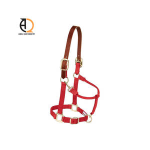 Licol pour cheval de type western en cuir de vache avec sangles en nylon, fabriqué en gros - Product Image 3