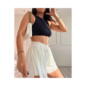 Pantaloncini sportivi sportivi da donna con taglio ampio e taglio da Yoga comodi collant stile gonna - Product Image 1
