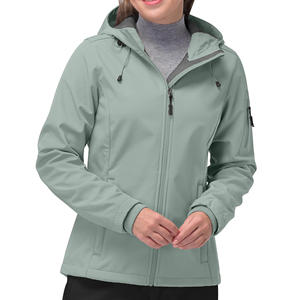 High Quality Wholesale Men's Softshell Winter Stand Thick Fleece <b>Lined</b> Warm Hooded Windproof <b>Coat</b> Outdoor Hiking Front - Product Image 3