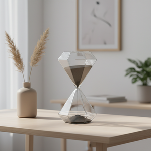 นาฬิกาทรายแบบพกพา ดีไซน์นอร์ดิก ทำจากแก้วหนาและไม้ คุณภาพเยี่ยม ทนทาน ความจุ 30 มล. - Product Image 2