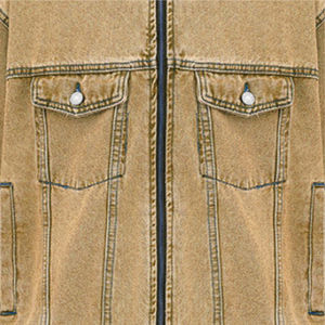 Vente en gros de veste en jean élégant pour hommes hiver chaud personnalisation haut tendance bouton coupe-vent Patchwork - Product Image 4