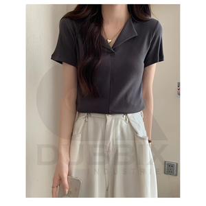 Camiseta de Moda para Niñas, 100% Algodón, Impresión de Adhesivos Personalizados, Logotipo en Color, Suave, Informal, Transpirable, Diseño Personalizado OEM - Product Image 2