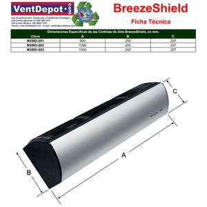 Purificador de Aire Comercial con Filtro HEPA MXBEI-001, 36 Pulgadas de Largo, Alcance de 4.5m, 995m3/h, 127V, 485Watts, 3.6A, 68dB, Montaje en Pared - Product Image 4