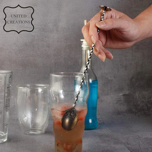 Cuchara mezcladora en espiral larga de acero inoxidable de alta calidad para agitar cócteles, Kits de barman, herramienta de barra esencial - Product Image 2