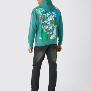 Sudadera con capucha recortada Boxy lavado ácido Vintage personalizada Unisex 100% algodón Prolmer sudadera serigrafía Streetwear pulóver Sudadera con capucha - Product Image 5