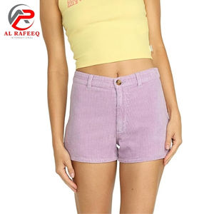 Pantalones cortos de verano clásicos para hombre personalizados, con cordón en la cintura, bolsillos laterales, pantalones cortos de pana de algodón vintage - Product Image 3