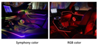 Lumière d'ambiance de voiture universelle RVB 18-en-1 22-en-1 24-en-1 Décoration intérieure acrylique Bande lumineuse LED Lampe d'ambiance symphonique