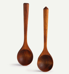 Wood Dinnerware Dessert Spoon Set <b>Mirror</b> Modern Luxury Eco-Friendly Dishwasher Safe Natural Spoons Handcrafted Kitchen Use Low - Product Image 3
