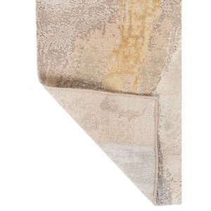 Alfombra Uvenuti de Lana y Seda de Bambú Tejida a Mano, Color Marfil, LRB-1800, Rectangular, Abstracta, para Dormitorio, Hecha a Mano con Técnicas de Viscosa - Product Image 5
