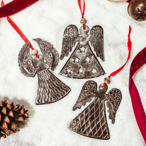 Ange décoratif métal suspendu ornements de noël arbre décoration vacances maison décor fête ange Figurine accessoires - Product Image 1