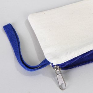 Étui à crayons personnalisé Saxe bleu avec fermeture éclair, 8 x 4 (21 x 10 cm), 6 oz, portable avec motif lettres - Product Image 6