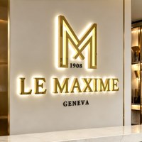 Letreros Comerciales Personalizados, Letras 3D con Retroiluminación LED, Logotipo de Acrílico y Acero Inoxidable, Letrero de Pared para Vestíbulo y Recepción de Hotel