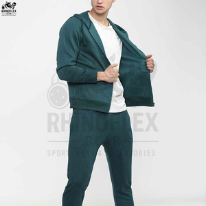 Sweats à capuche d'entraînement zippés de haute qualité Sweat à capuche à fermeture éclair complète Couleur personnalisée Basics Coton mélangé Logo Sweats à capuche d'entraînement zippés unisexes - Product Image 4