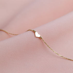 Bracelet à breloques en forme de cœur simple, fabrication artisanale turque, argent sterling 925, bijoux tendance pour femmes - Product Image 4