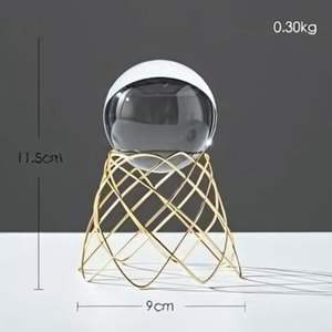 Meubles de luxe cave à vin arts décoratifs en gros boule de cristal décoration fer décoratif métal artisanat salon - Product Image 5