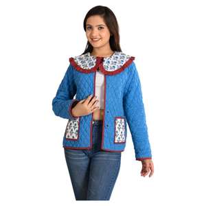 เสื้อแจ็กเก็ตผ้าคอตตอนพิมพ์ลายสไตล์กิโมโนสำหรับผู้หญิงเสื้อโค้ทกันหนาวแบบกลับด้านได้ยาวสั้นสำหรับฤดูใบไม้ร่วง - Product Image 1