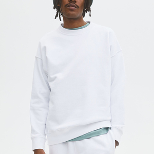 Pull 100% coton hommes col rond sweat-shirts logo personnalisé pull sweat pour hommes pulls molletonnés hommes - Product Image 2