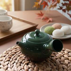 Asayu Traditional Japanese Teapot 360ml Midoriyu - Product Image 5