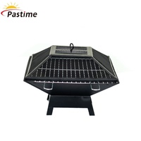 Vente directe d'usine Mini foyer à charbon de bois Grill en acier enduit de poudre de qualité alimentaire pour les fêtes de jardin Utilisation en extérieur
