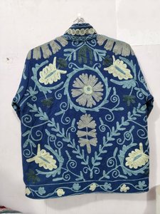 Custom Made Handcrafted <b>Wool</b> Embroidered Suzani <b>Quilted</b> Waterproof Eco-Friendly Jackets Cotton Lining for Stylish Warmth - Product Image 3