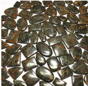 Cabujón de jaspe de chesolita natural, piedras preciosas sueltas de corte ovalado hechas de ágata - Product Image 2