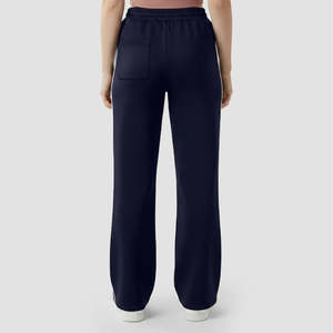 Pantalones Anchos de Cintura Media Transpirables Core Line con Decoración de Rayas Laterales Color Azul Marino - Product Image 3