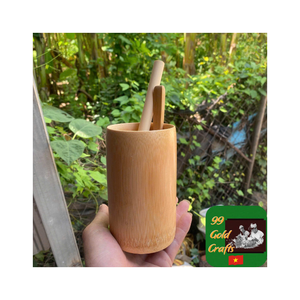 Tasse à boisson en bois de bambou Tasses à café en bambou réutilisables naturelles, écologiques et durables pour la cuisine familiale quotidienne et la table à manger - Product Image 3