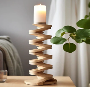 Pintoresco portavelas de madera perfecto para interiores de temática antigua o acentos de esquina acogedores disponibles a precios al por mayor - Product Image 3