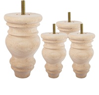Pieds de meubles en bois laqué brillant 3 3/4" 5 1/4" – Pieds modernes et élégants pour canapés, fauteuils, commodes – Style ferme pour salon, bureau à domicile, école