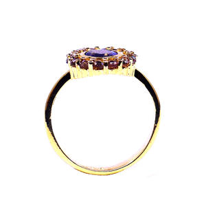 Ropa DE BODA Plata de Ley 925 Joyería chapada en oro Perla de cianita Piedra preciosa Las mujeres usan anillo clásico - Product Image 4