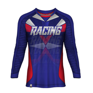 Maillot de moto à manches longues respirant et à séchage rapide pour homme, vêtements de sport personnalisés imprimés par sublimation, personnalisables pour l'été - Product Image 3