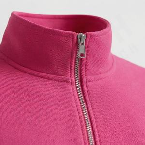 Survêtement pour homme en coton 100% poids lourd, logo personnalisé, sweat à capuche à manches longues, demi-zip, sweat décontracté, taille plus - Product Image 4