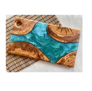 Planche à découper de planche à fromage en résine de luxe pour pièce de forme carrée au design simple avec vente - Product Image 6