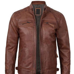 Veste en cuir pour hommes sur mesure, vente en gros de vêtements d'extérieur en cuir véritable du Pakistan, veste pour homme - Product Image 4
