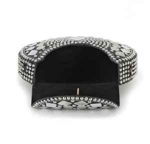 Bolso de mano de Metal de Material ecológico para mujer, bolso con tachuelas doradas y correa de cadena, piedras preciosas, también bolso de mano multifuncional para mujer - Product Image 3