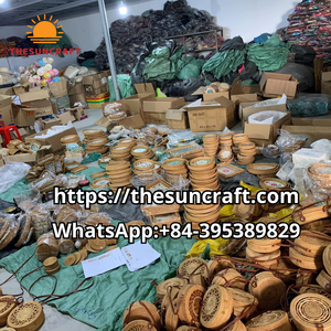 Haute qualité naturel EID Ramadan vacances rond rotin vadrouille plateau de service avec poignées ensemble stockage plateaux décoratifs - Product Image 4