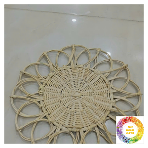 Natural Handmade Rattan <b>Placemat</b> Set Elegant Charger Plates Rustic Table Decor Perfect Wall Hanging Decoration - Product Image 5